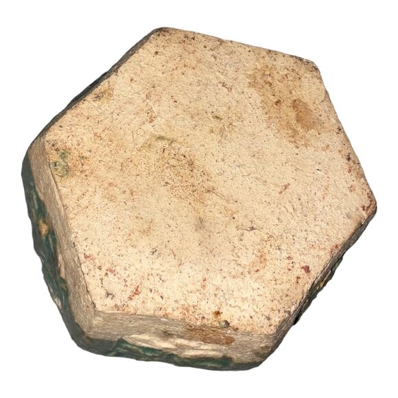 Qing Dynasty Ginger Pot Jar Vase Glazed Earthenware Green c1900 Floral Design Sh - Picture 5 of 7